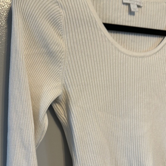 New York & Company Cream Tie Front Tunic - Picture 5 of 8